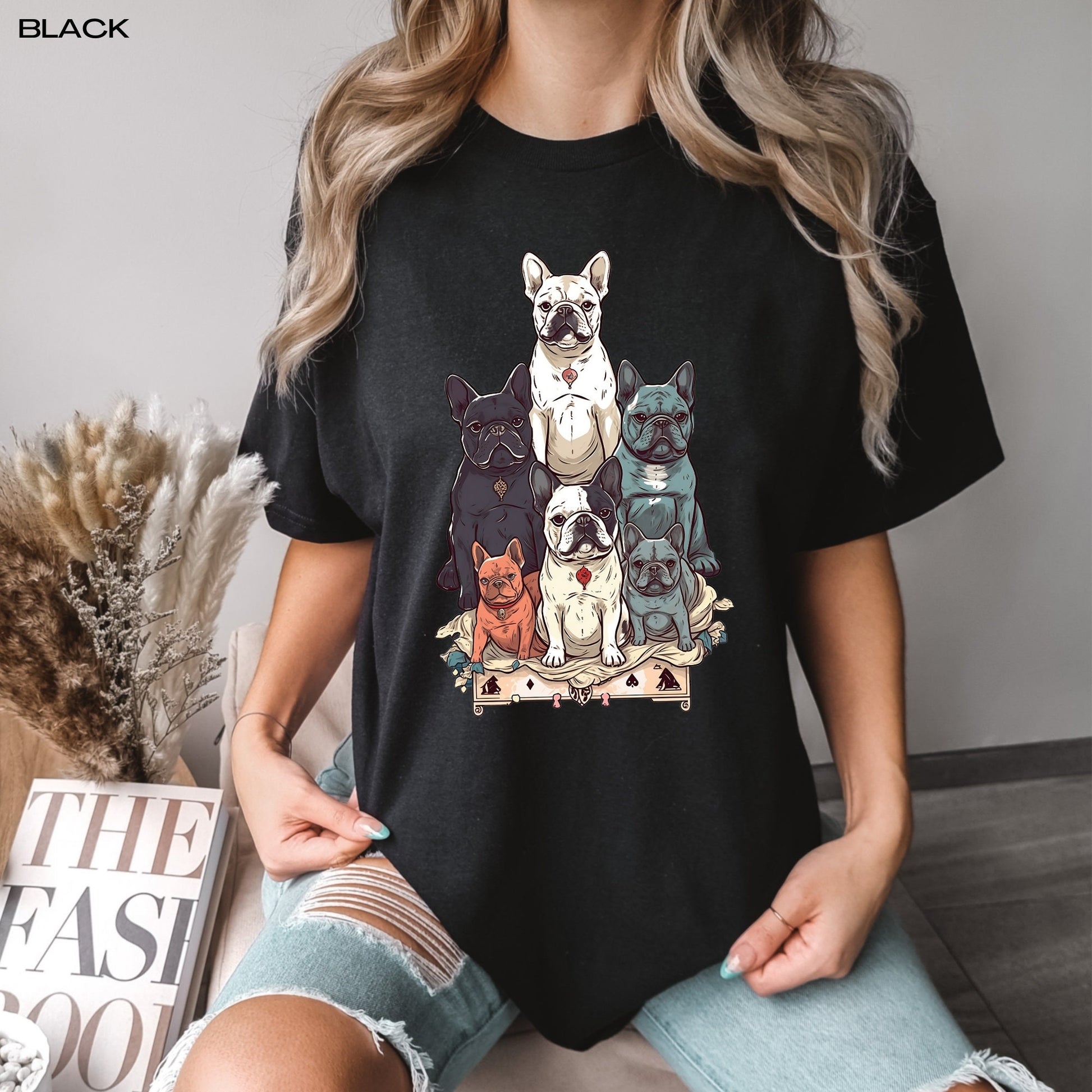 Tarot French bulldog t-shirt, french bulldog mom shirt, french bulldog dad shirt, i love frenchies, french bulldog gifts, frenchie owner