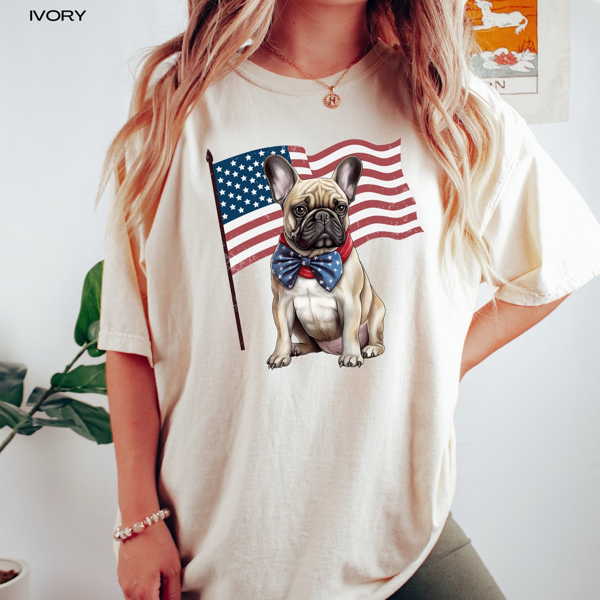 4th of july french bulldog shirt, french bulldog tee, french bulldog mom gift, Retro 4th of July Shirt, Red White and Blue, America shirt