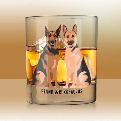 German shepherd whiskey glass, german shepherd dad gift, german shepherd gifts, dog dad gifts, wedding gift, anniversary gift, pet loss gift