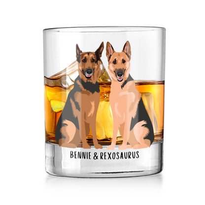 German shepherd whiskey glass, german shepherd dad gift, german shepherd gifts, dog dad gifts, wedding gift, anniversary gift, pet loss gift