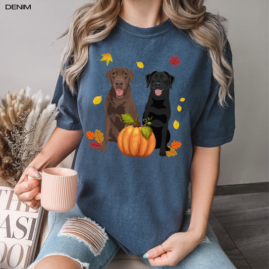 Pumpkin Labrador retriever comfort colors shirt, labrador retriever gifts, labrador mom sweater, labrador dad t-shirt, dog mom shirt