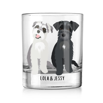 Schnauzer gifts, schnauzer whiskey glass, shnauzer dad gift, schnauzer mom gift, birthday gift, wedding gift, anniversary gift, pet los gift