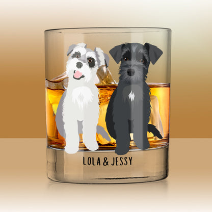 Schnauzer gifts, schnauzer whiskey glass, shnauzer dad gift, schnauzer mom gift, birthday gift, wedding gift, anniversary gift, pet los gift