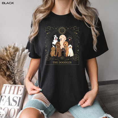 Tarot Golden doodle shirt, comfort colors t-shirt, goldendoodle gifts, celestial shirt, dog mom birthday gift, dog owner tee, christmas tee