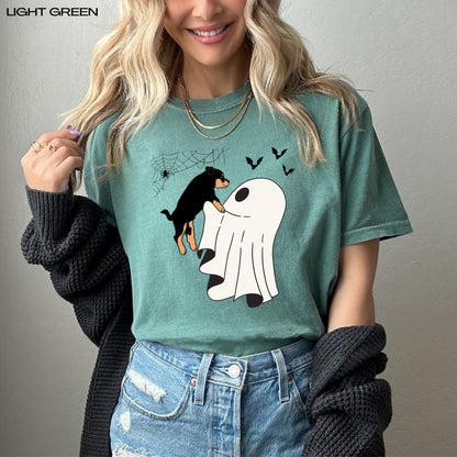 Ghost Rottweiler shirt, comfort colors t-shirt, Halloween rottweiler gift, rottie mom birthday gift, rottweiler puppy dad christmas gift