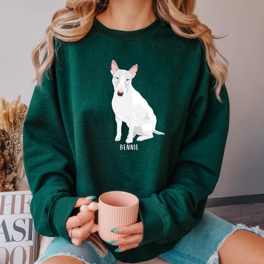 Personalized Bull Terrier sweatshirt, bull terrier gift, dog mom sweatshirt, bully mom gift, dog dad Christmas gift, terrier Halloween shirt