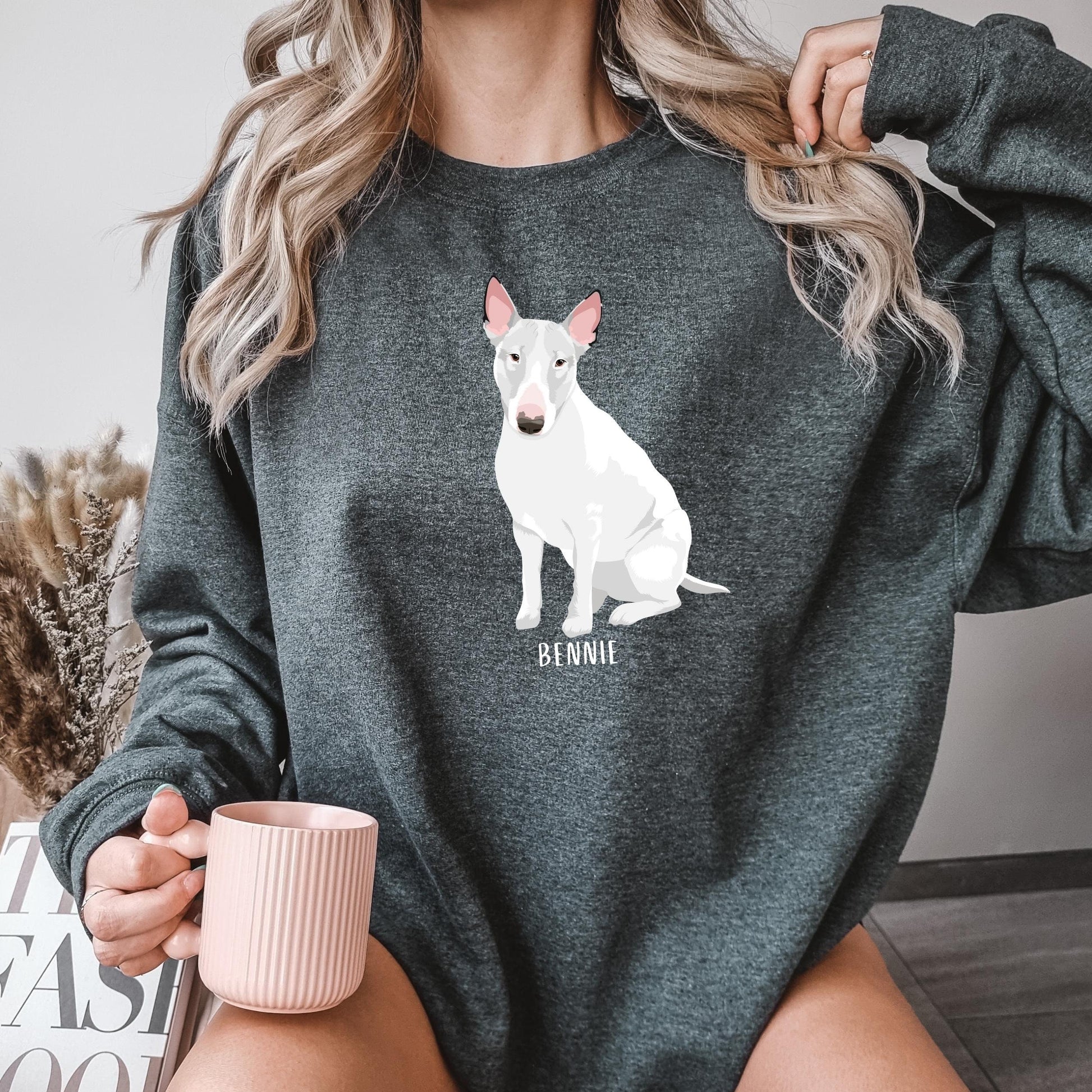 Personalized Bull Terrier sweatshirt, bull terrier gift, dog mom sweatshirt, bully mom gift, dog dad Christmas gift, terrier Halloween shirt