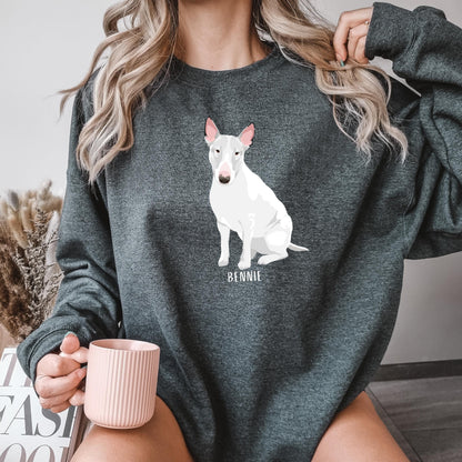 Personalized Bull Terrier sweatshirt, bull terrier gift, dog mom sweatshirt, bully mom gift, dog dad Christmas gift, terrier Halloween shirt