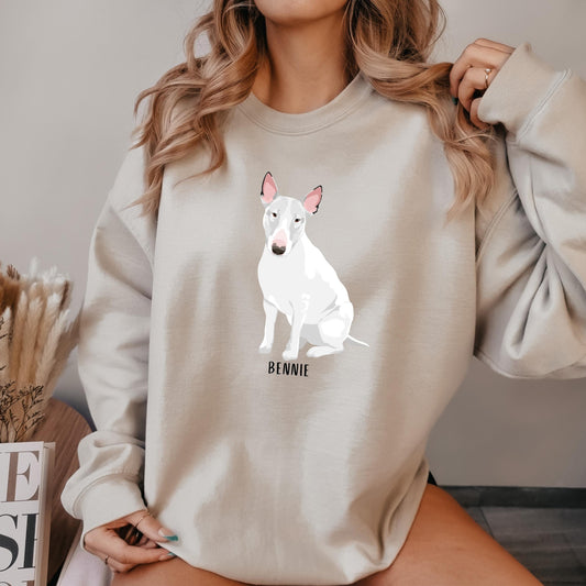 Personalized Bull Terrier sweatshirt, bull terrier gift, dog mom sweatshirt, bully mom gift, dog dad Christmas gift, terrier Halloween shirt