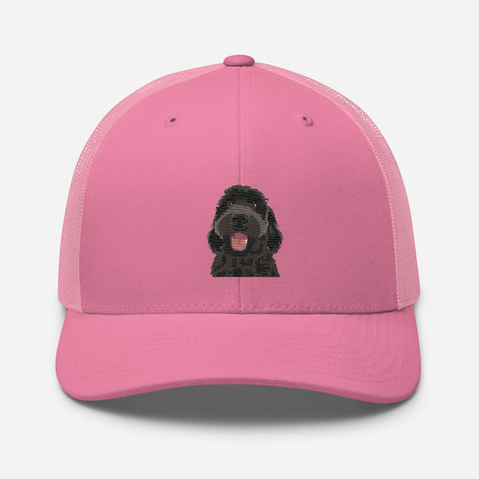 Golden doodle trucker hat