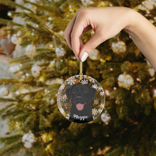 Black labrador ornament, labrador dad gift, dog Christmas ornament, Labrador Retriever gifts, holiday decor bauble, labrador mom gifts