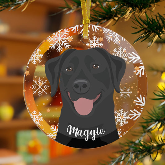 Black labrador ornament, labrador dad gift, dog Christmas ornament, Labrador Retriever gifts, holiday decor bauble, labrador mom gifts