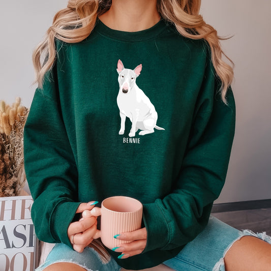 Name Bull terrier sweatshirt, bullterrier gifts, dog mom sweater, valentines day shirt, bull terrier dad shirt, bull terrier mom gift