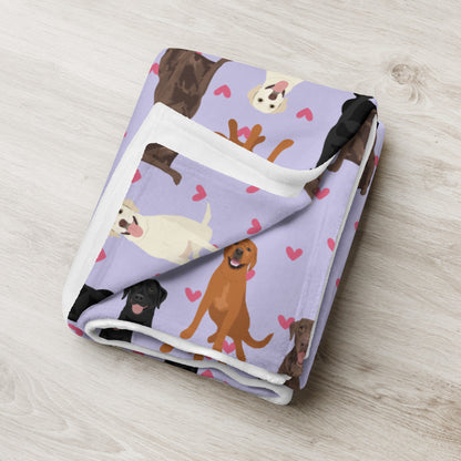 Heart Labrador blanket, retriever gifs, dog blanket, valentines day gift, dog mom birthday gift