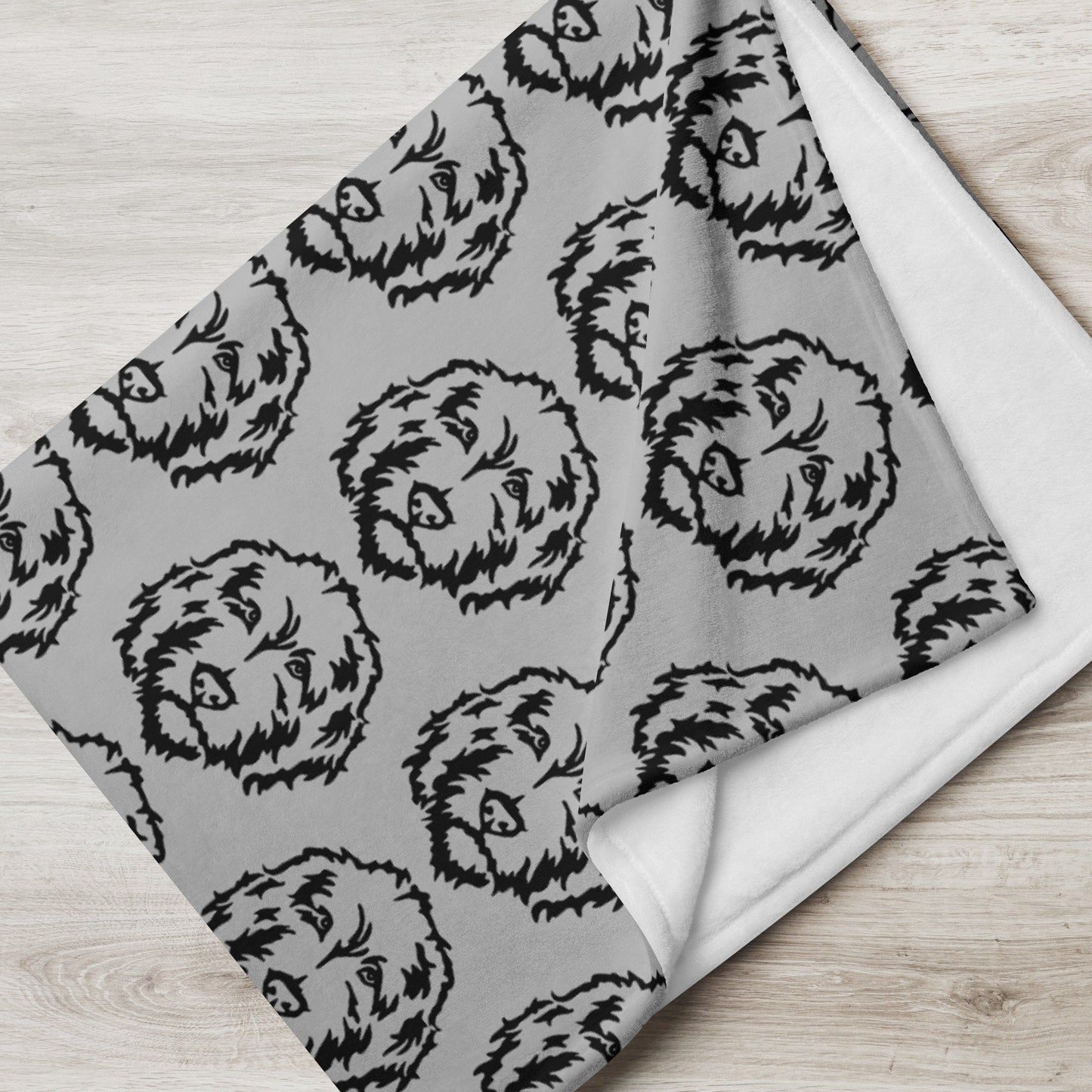 Golden doodle throw blanket, goldendoodle blanket, doodle mom gift, sand sweatshirt, doodle dad gift, doodle lover gift, black doodle head