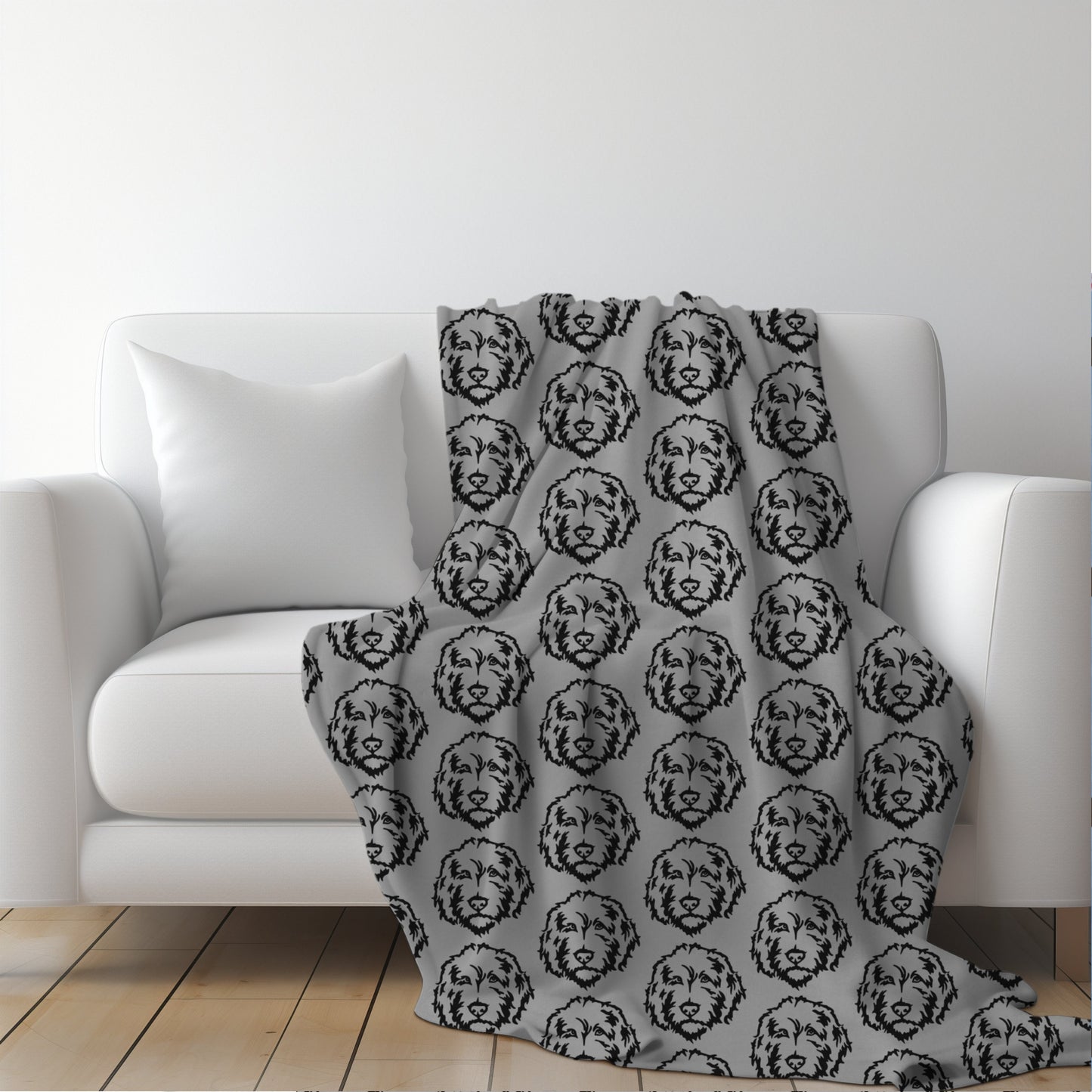 Golden doodle throw blanket, goldendoodle blanket, doodle mom gift, sand sweatshirt, doodle dad gift, doodle lover gift, black doodle head