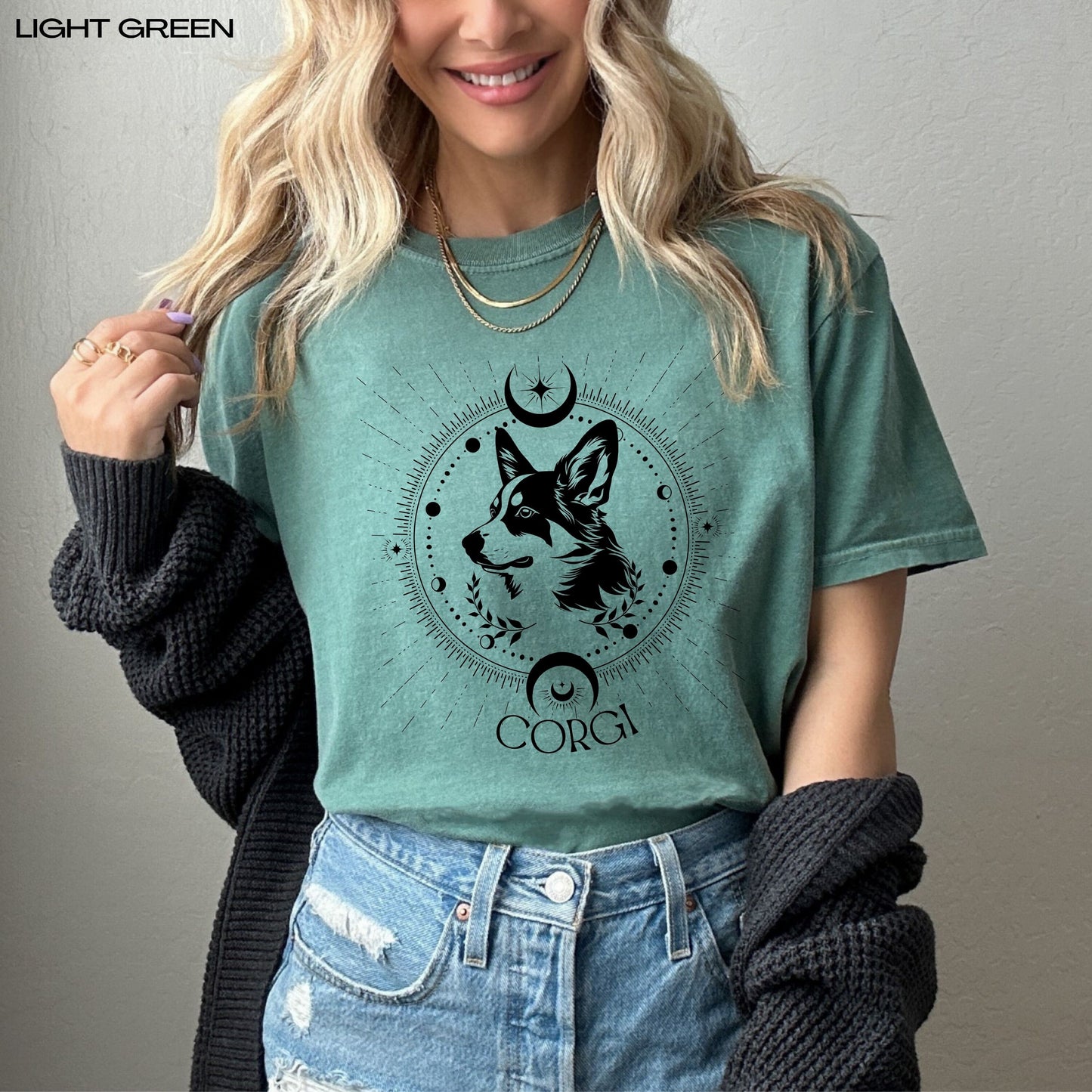 Tarot Corgi shirt, comfort colors t-shirt, corgi gifts, pembroke welsh corgi, dog mom gift, girlfriend birthday gift, mothers day gift