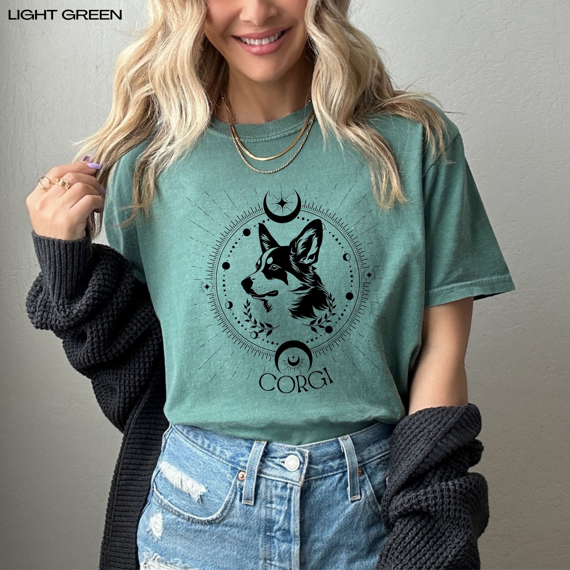 Tarot Corgi shirt, comfort colors t-shirt, corgi gifts, pembroke welsh corgi, dog mom gift, girlfriend birthday gift, mothers day gift