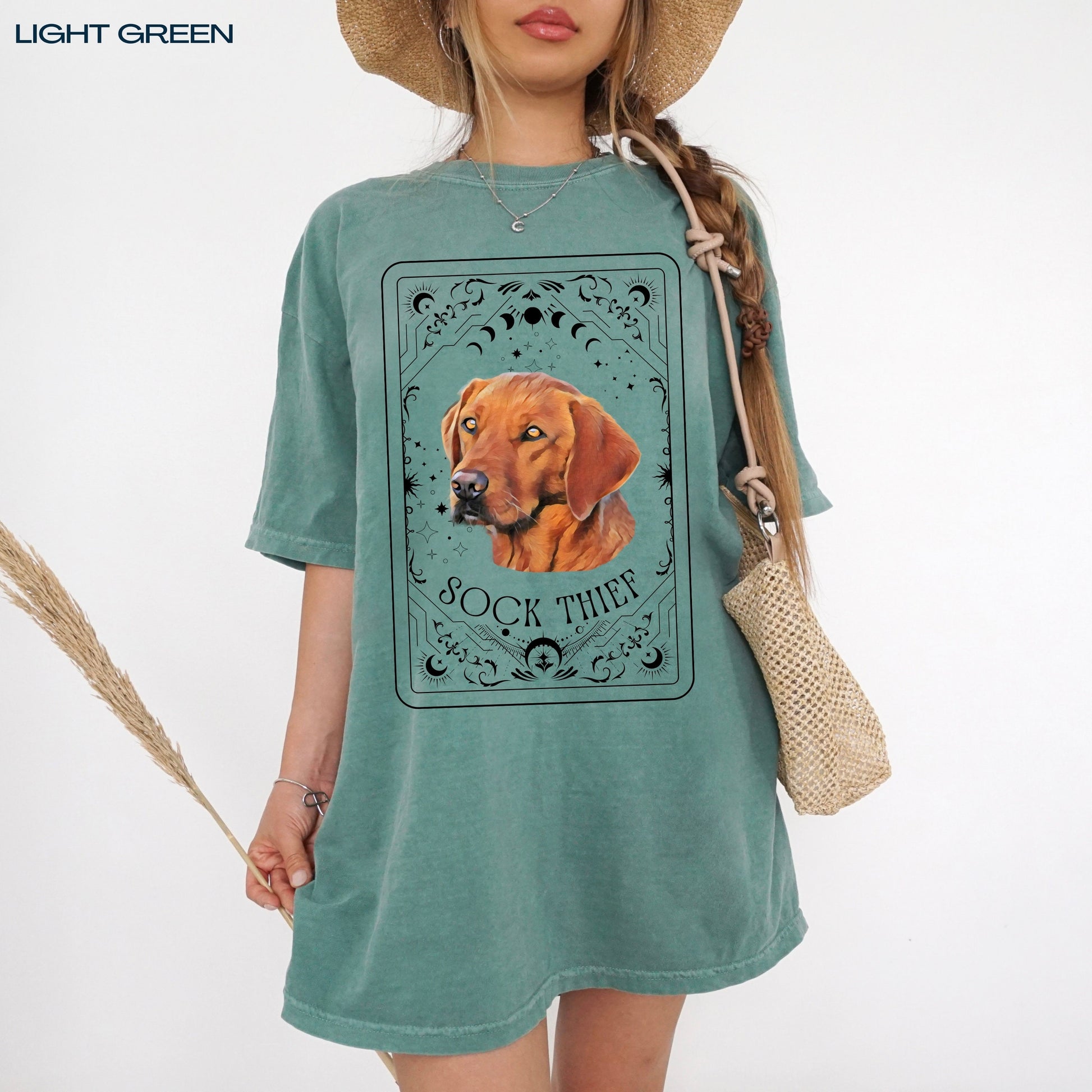 Tarot Red Fox Labrador shirt, summer gift for her, sister birthday gift, mothers day gift, labrador mom gift,, fox red lab owner comfort tee