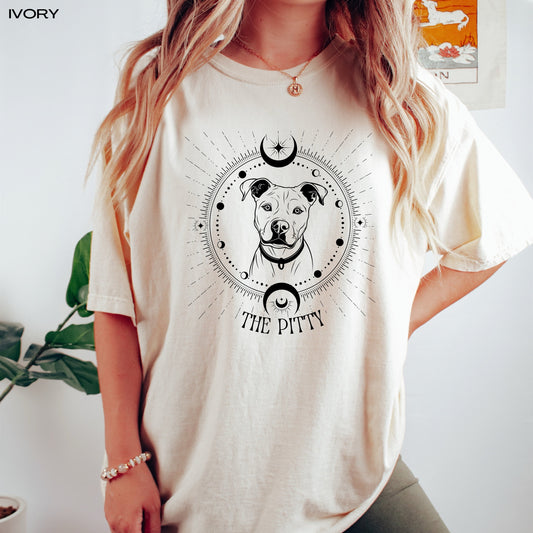 Tarot Pitbull shirt, comfort colors t-shirt, pitbull gift, dog rescue shirt, moon phase shirt, pitbull mom shirt, mothers day gift, birthday
