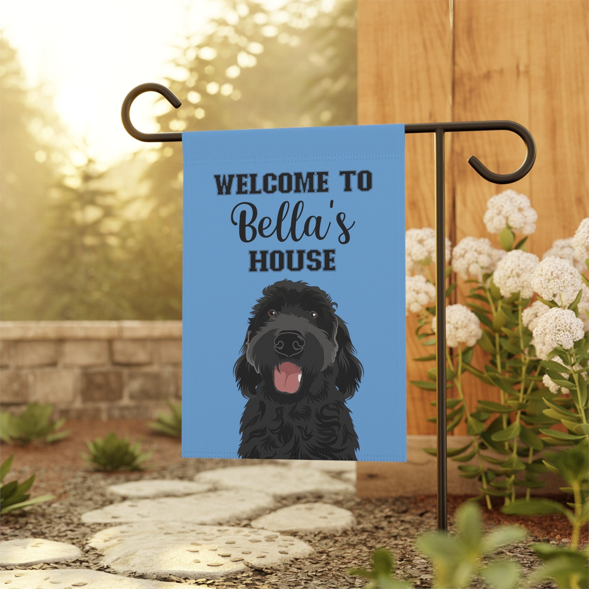 Personalized Goldendoodle garden flag, golden doodle house banner, golden doodle gifts, apricot doodle mom dad gift, Labradoodle garden flag