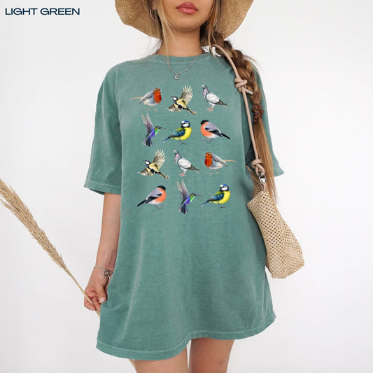 Cottagecore Bird shirt, comfort colors t-shirt, nature lover gift, sparrow shirt, cottagecore aesthetic, birdwatcher gift, mothers day gift