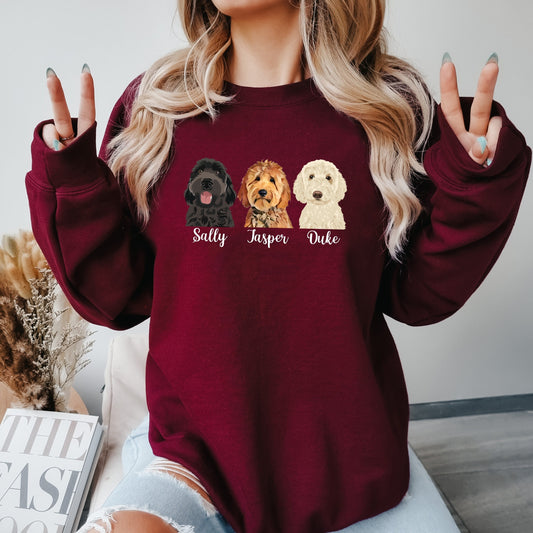 Name Golden doodle sweatshirt, doodle gifts, doodle lover shirt, niece birthday gift, mothers day gift, 4th of july gift, cottagecore