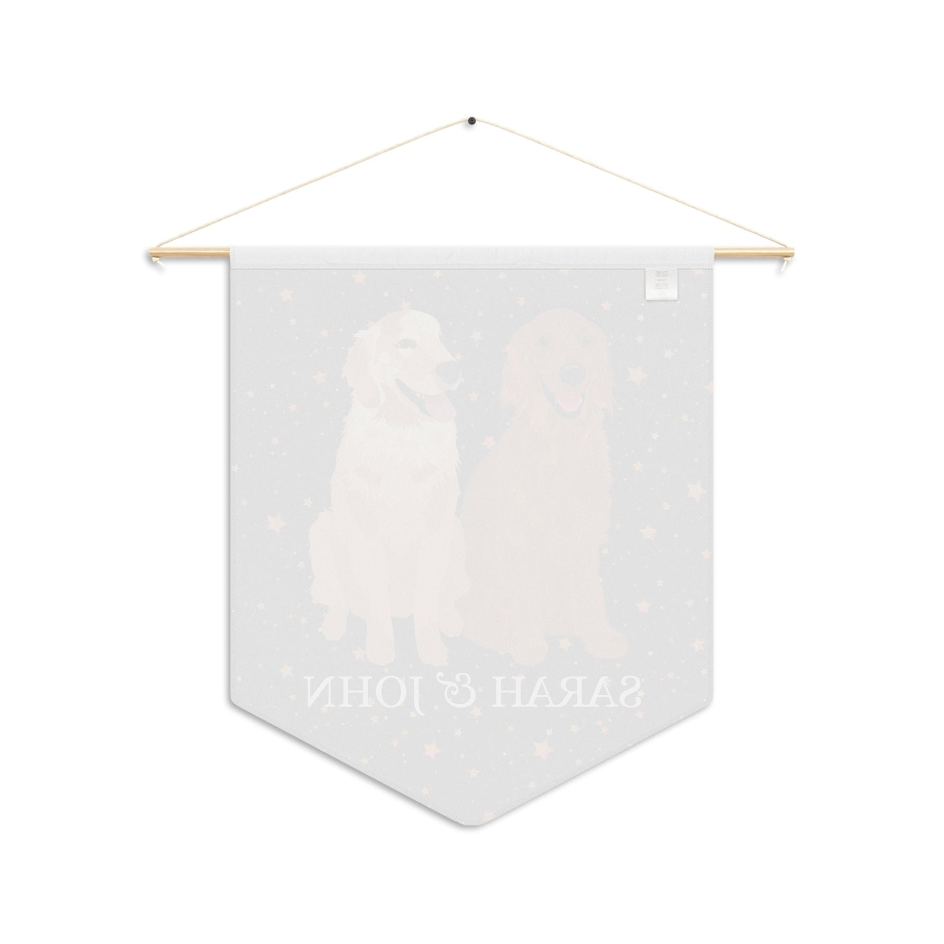 Golden retriever home decor, golden pennant flag, mothers day gift, dog housewarming gift, pet loss gift, pet memorial gift, golden gifts