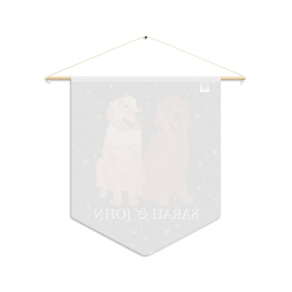 Golden retriever home decor, golden pennant flag, mothers day gift, dog housewarming gift, pet loss gift, pet memorial gift, golden gifts