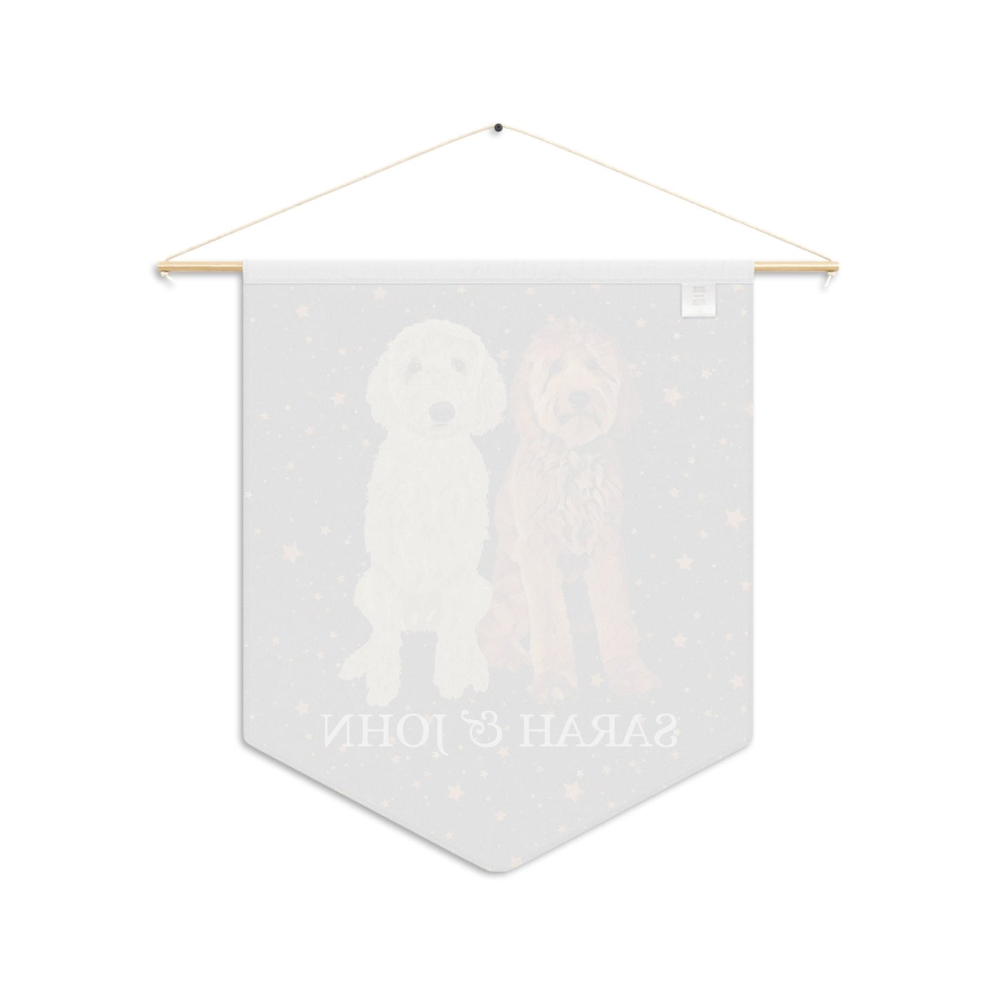 Goldendoodle pennant flag, doodle home decor, mothers day gift, doodle gifts, daughter birthday gift, housewarming gift, golden doodle flag