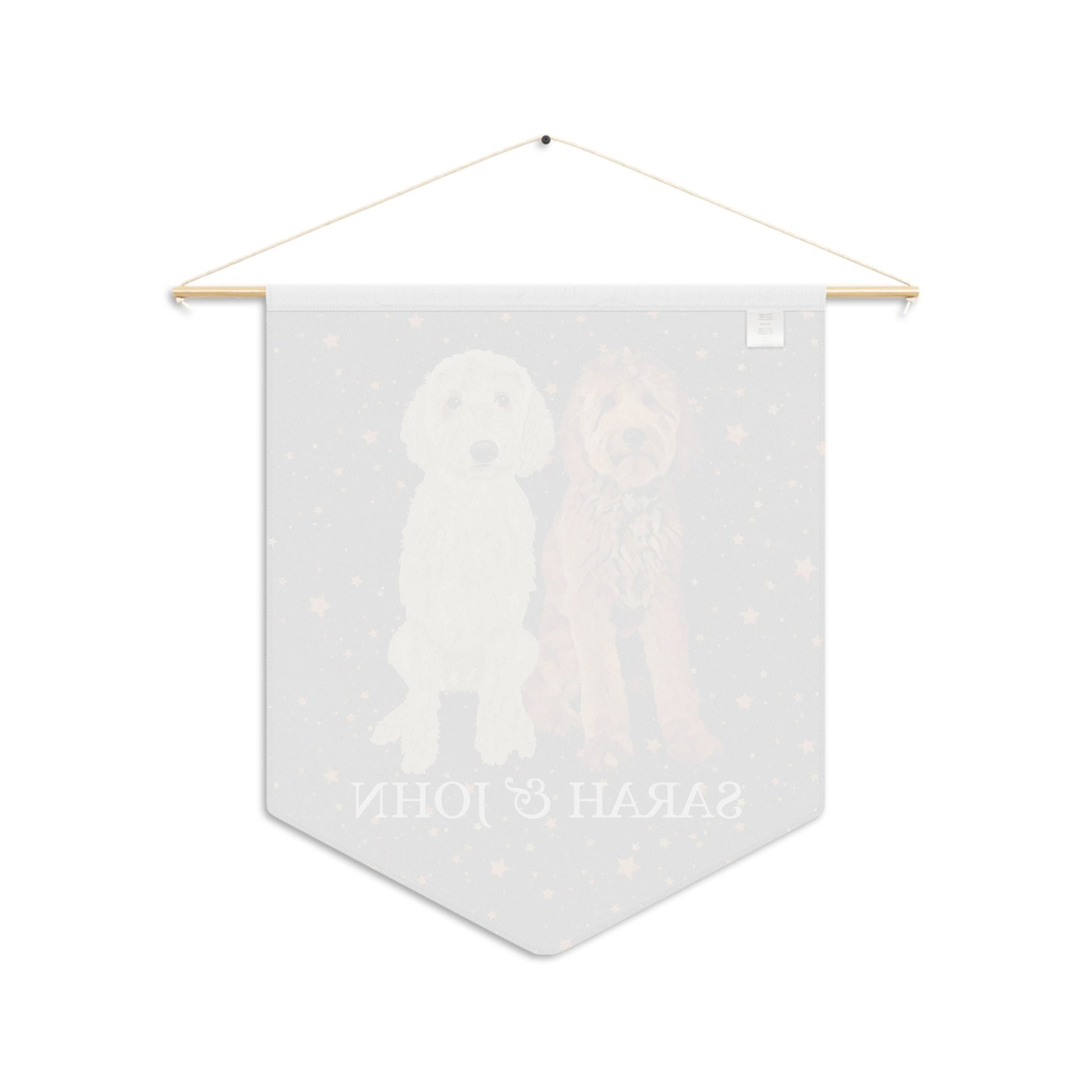 Goldendoodle pennant flag, doodle home decor, mothers day gift, doodle gifts, daughter birthday gift, housewarming gift, golden doodle flag