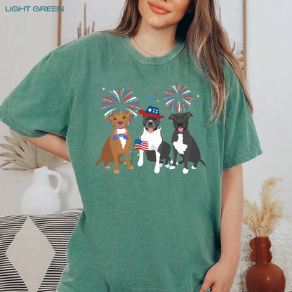 American Pitbull Shirt, 4th of july t-shirt, comfort colors tee, pitbull gifts, pitbull mom birthday gift, mothers day gift, fathers day tee