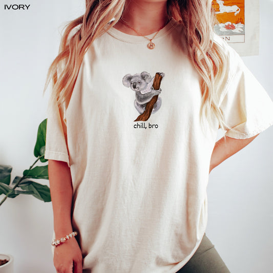 Koala Chill Bro Shirt, comfort colors t-shirt, koala gifts, australia shirt, good day mate tee, bondai beach shirt, australian wildlife tee