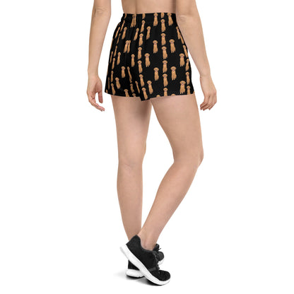 Black Golden retriever shorts, womens athletic shorts, retriever pants, golden mom gift, retriever gift, dog shorts, sister birthday gift
