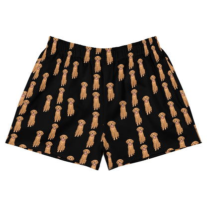 Black Golden retriever shorts, womens athletic shorts, retriever pants, golden mom gift, retriever gift, dog shorts, sister birthday gift