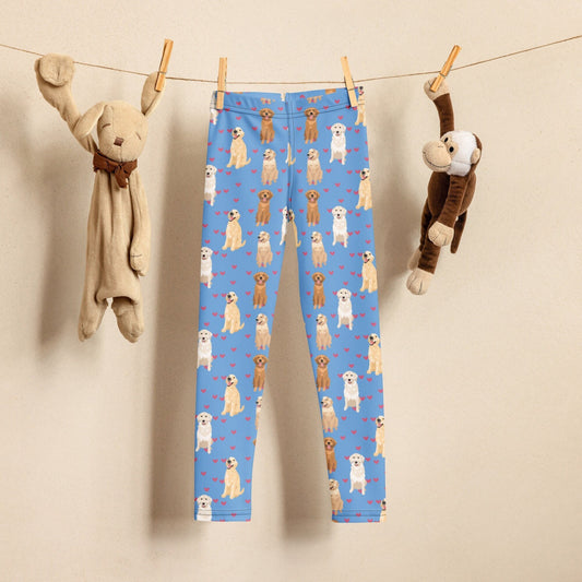Golden Retriever Leggings for kids, retriever gifts, life is golden, niece birthday gift, boy toddler summer pants, dogs and kids gifts
