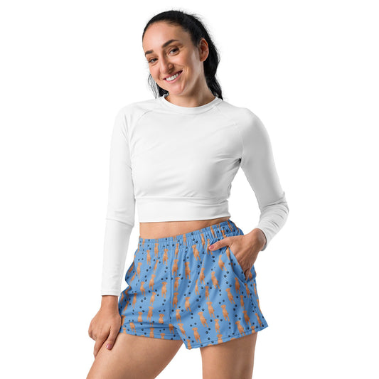 Vizsla dog womens athletic shorts