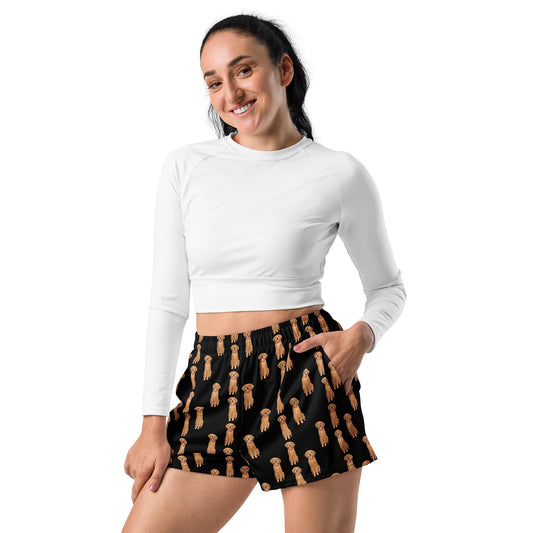 Golden retriever womens athletic shorts