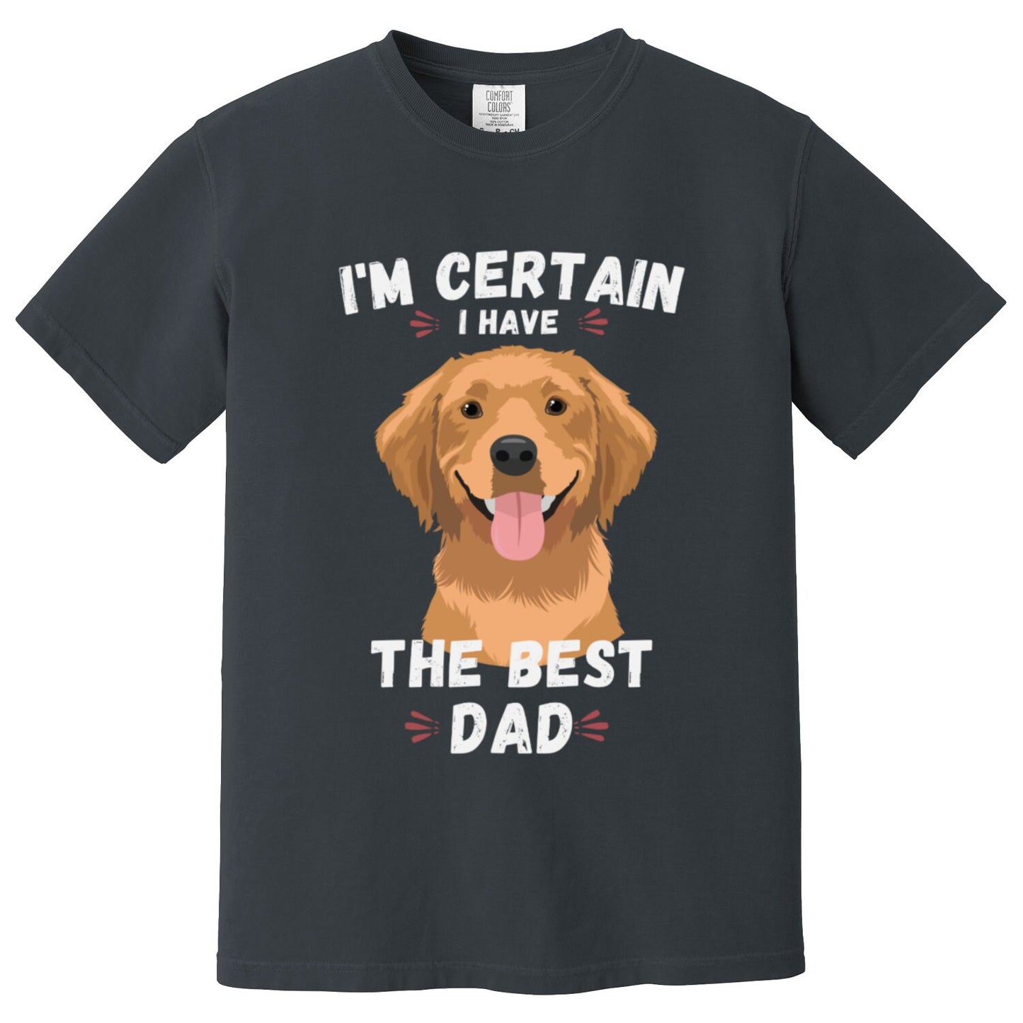 Golden retriever dad shirt, best dog dad t-shirt, comfort colors, oversized shirt, retriever gifts, husband birthday gift, anniversary gift