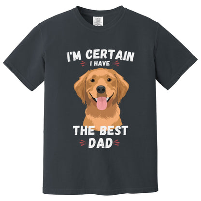 Golden retriever dad shirt, best dog dad t-shirt, comfort colors, oversized shirt, retriever gifts, husband birthday gift, anniversary gift