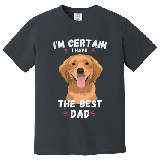 Golden retriever dad shirt, best dog dad t-shirt, comfort colors, oversized shirt, retriever gifts, husband birthday gift, anniversary gift
