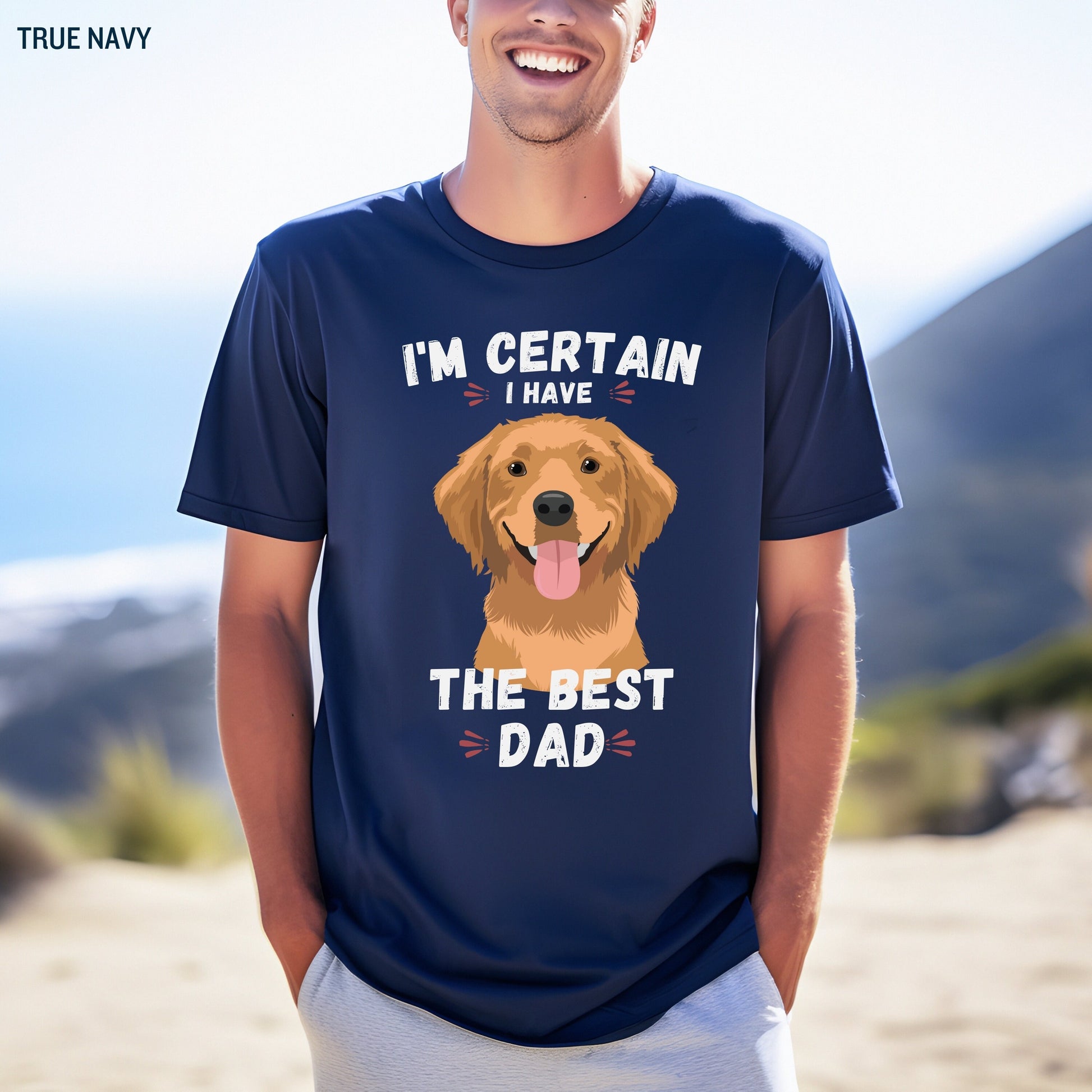 Golden retriever dad shirt, best dog dad t-shirt, comfort colors, oversized shirt, retriever gifts, husband birthday gift, anniversary gift