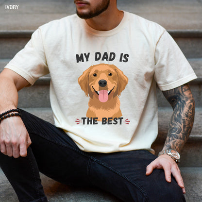 Best Golden retriever dad shirt, best dog dad t-shirt, comfort colors, retriever gifts, boyfriend birthday gift, husband anniversary gift