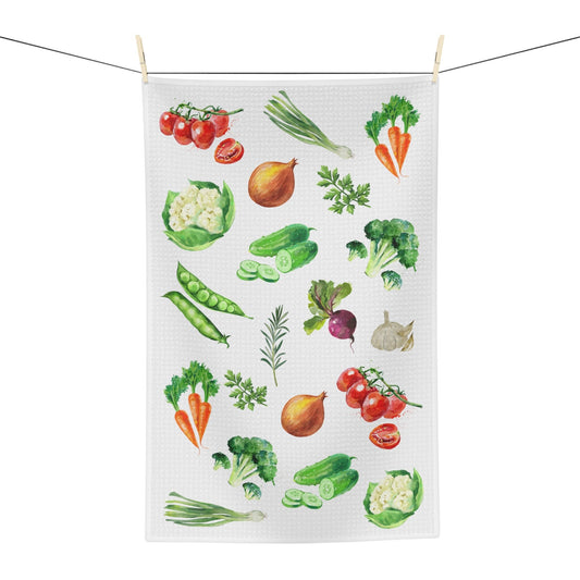 Kitchen vegetables tea towel