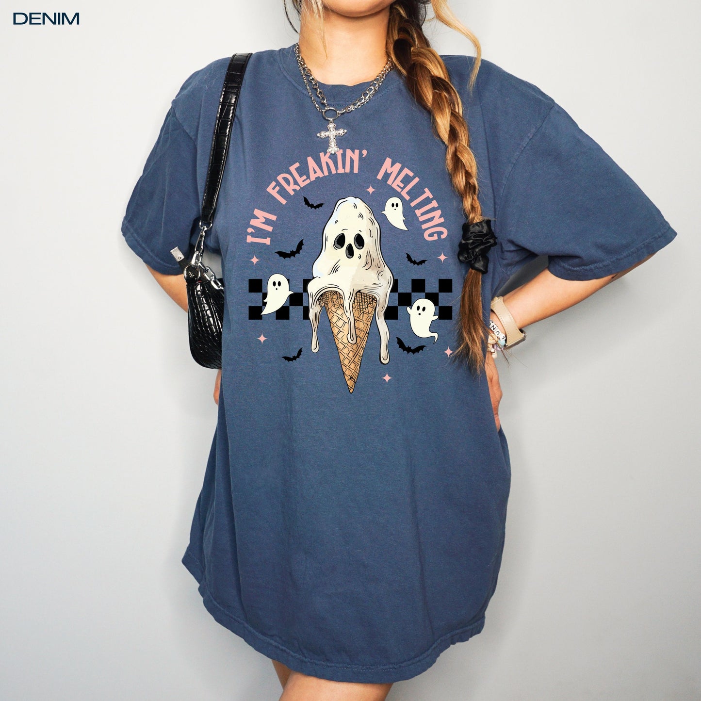 Hot Summer Melting Ice Cream 90s Shirt, festival gift for her, y2k beach girl vacation shirt, funny sister college shirt, spooky season