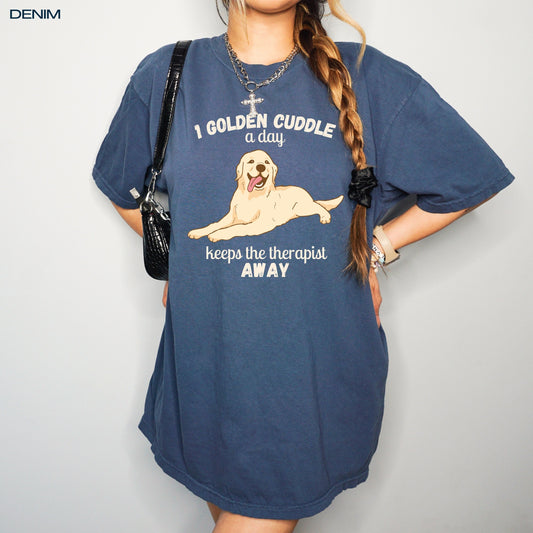 Golden retriever shirt, comfort colors shirt, golden mom tee, dog mom birthday gift, golden owner gift, back to school gift, labour day