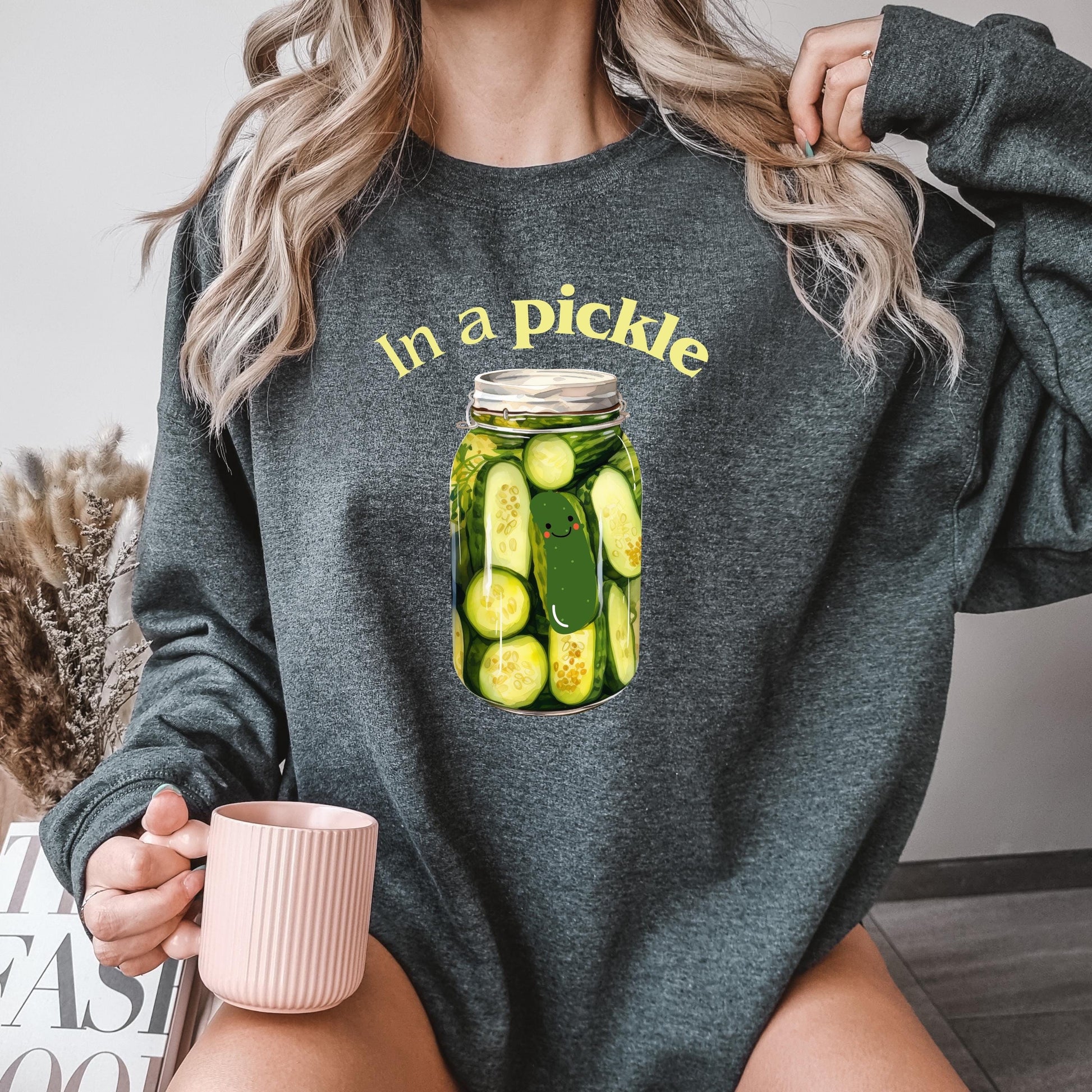 In a Pickle sweatshirt, funny vintage canned pickle shirt, canning season sweater, pickle lovers, pickle jar crewneck, wife birthday gift