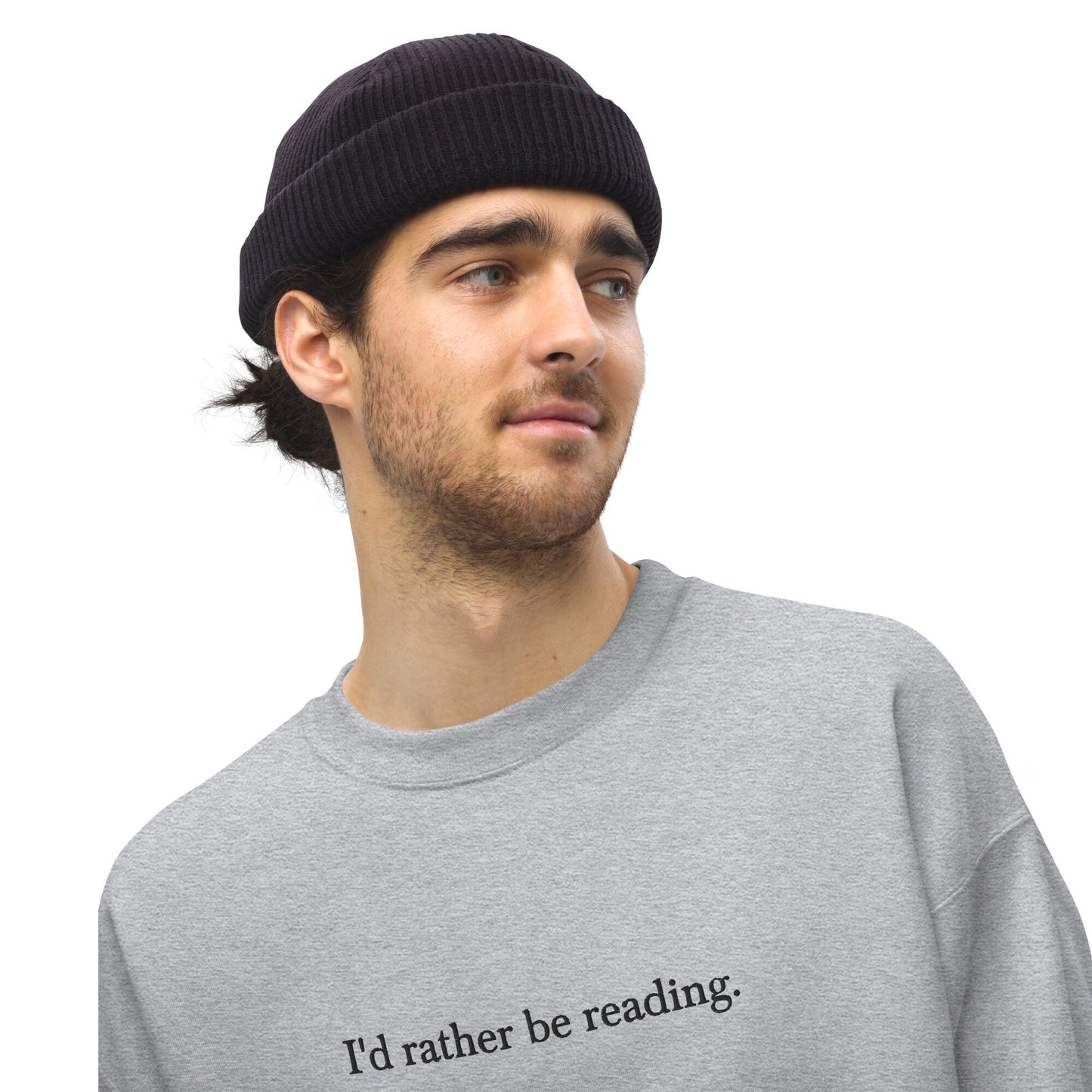 I'd Rather Be Reading Sweatshirt Embroidered, bookish sweater, book lover crewneck, funny gifts for book lovers, wife birthday gift