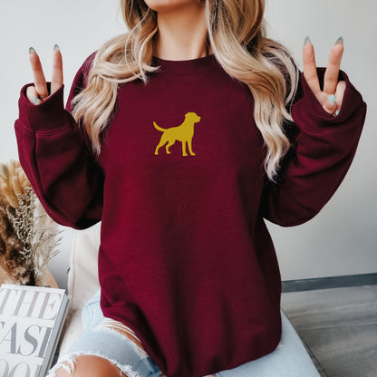 Minimalistic embroidered Labrador Retriever sweatshirt