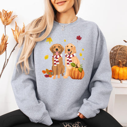 Fall Golden retriever sweatshirt, retriever gifts, dog mom birthday gift, Halloween pumpkin shirt, golden mama shirt, cottagecore trends